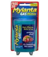 Mylanta Gas Minis 60 Chewable Mini Tablets Gas Relief Pocket Pack Assort... - $561.45 MXN