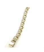 Vintage Sterling Signed 925 W France Export Double Loop Link Chain Brace... - €213,47 EUR