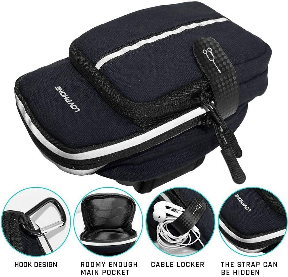 Sport Running Armband,Lovphone Outdoor Exercise Gym Case with Double Pocket
