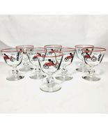 Set 8 Libbey Packard 1899 Stemmed Cordial Glasses 4" Vintage Automotive - $25.00