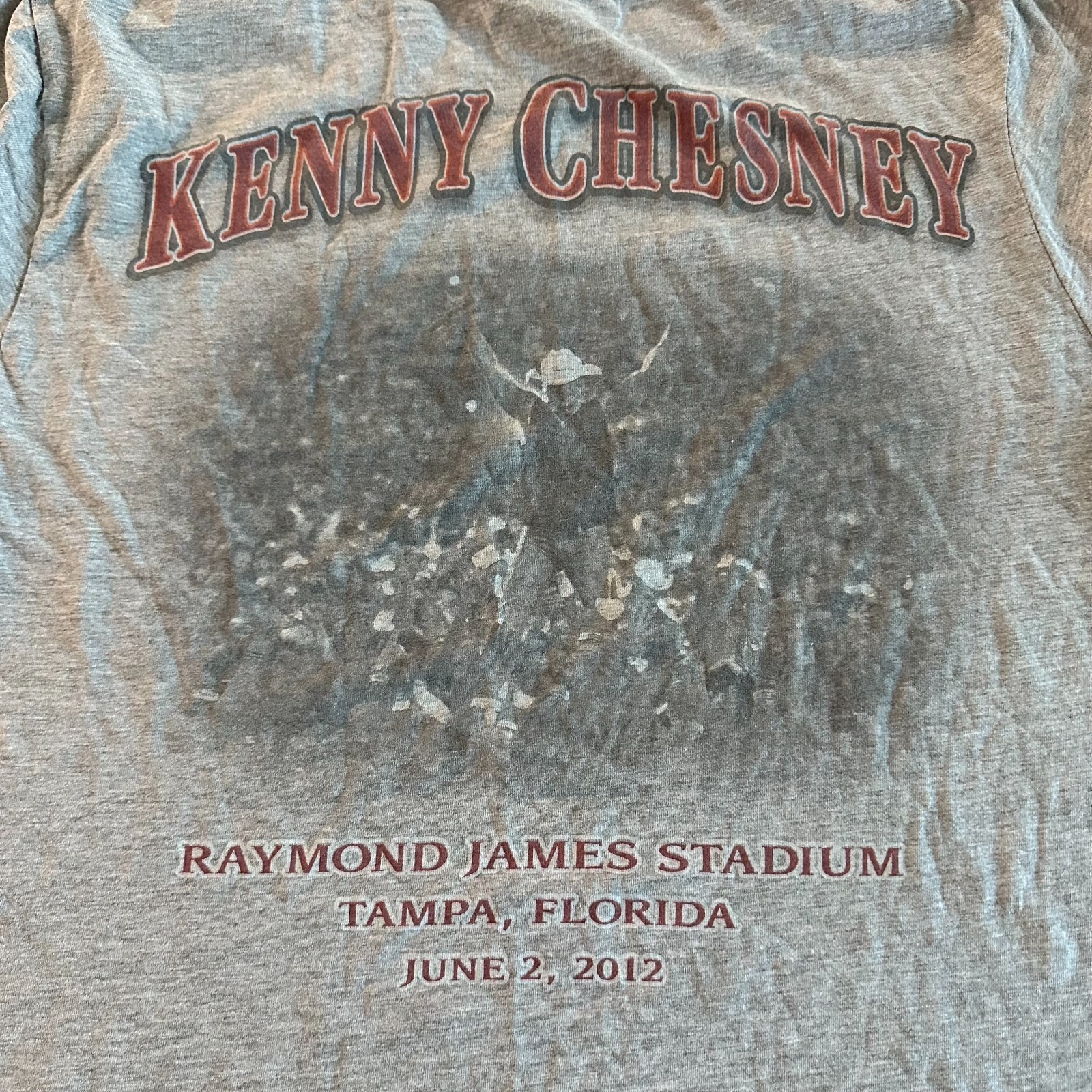 Kenny Chesney Concert 2012 T Shirt Medium Raymond James Tampa Stadium - $10.39