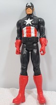 2013 Hasbro Marvel Avengers 12&quot; Captain America Black Suit - £7.65 GBP