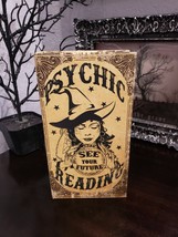 Halloween Witch Psychic Fortune Teller Book Distressed Stash Box Decor - £23.65 GBP