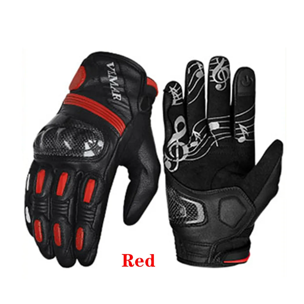 Vemar Leather Gloves Moto Guantes Motorcycle  Off Road Luvas Touch Screen Phone  - £196.07 GBP