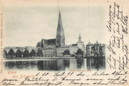 Schwerin Germany~Pfaffenteich Mit DOM~1899 Muller Photo Postcard - £7.96 GBP