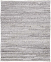 8&#39; X 10&#39; Ivory And Taupe Striped Hand Woven Stain Resistant Area Rug - £63.91 GBP+