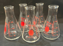 Kimble KIMAX 125ml Glass Graduated Erlenmeyer Flask - Lot of 5 - £23.52 GBP