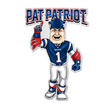 New England Patriots Pennant Shape Cut Mascot Design - $30.99