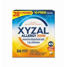 Xyzal 24 HR 5mg Allergy Relief 45 Tablets  ~ Exp 10/2026 - $296.89 MXN