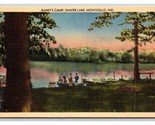 Gano Camp Shafer Lago Monticello IN Indiana Unp Lino Cartolina U21 - $5.08