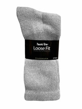 Diabetic Socks CREW 12 PR Sz 10-13 GRAY Healthy Circulation Loose Fit Heel  Toe  - £20.49 GBP