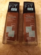 2 pack Maybelline new york Fit me 358 LATTE Matte poreless foundation 1oz - £9.33 GBP