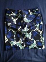 PATRIZIA LUCA Cotton Blend Multicolor Abstract Floral Print Mini Skirt SZ 2 - $44.55