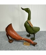 Lot of 2 - SMITH &amp; HAWKEN Artisan Carved Teak Wood Ducks - Please Read D... - $107.02 CAD
