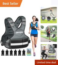 Reflective Adjustable Weighted Vest for Women - 6-12 Lbs, Perfect for Wo... - $39.55