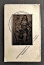 antique TRICK PHOTOGRAPH man baby woman big boobs art sketch - £30.82 GBP