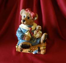 BOYDS COLLECTION BEARWARE POTTERY WORKS - BAILEY BEAR ON SUITCASE COOKIE... - $40.00