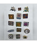 Lot of 15 Quilt Market Expo Lapel Pins Collectable Pinback Button Vintag... - $25.00