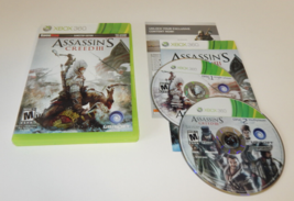 XBOX 360 Assasin&#39;s Creed III 2 Disc Video Game NTSC GameStop Edition - $14.68