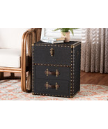 Leala Coffee Canvas 2-Drawer Storage Trunk - $3,977.98 MXN