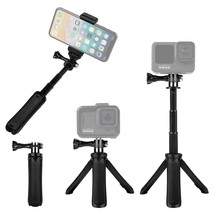 Mini Pocket Selfie Stick Shorty Tripod Handle Grip Pole Three In One For... - £25.01 GBP