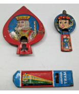 Vintage Tiny Metal Toy Whistles King of Clubs Suburban Tram - $22.40