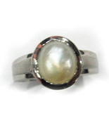 5.5ct ring natural certified pearl 925 silver engagement wedding band fo... - $53.48 CAD