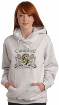 Campbell Irish Coat of Arms Ash Hooded Sweat shirt - £28.17 GBP+