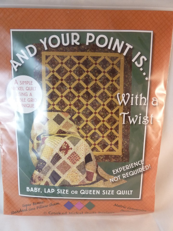 Crooked Nickel Quilt Designs And Your Point Is Baby &amp; Lap &amp; Queen Size Q... - $9.00