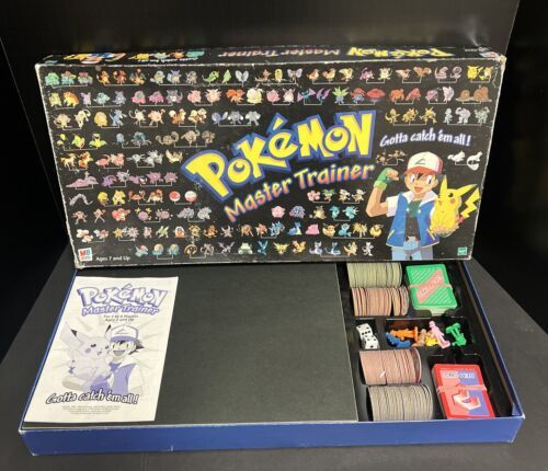 Pokemon Master Trainer Board Game Milton Bradley Hasbro 100% Complete 1999 - $186.99