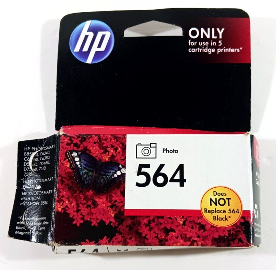 Genuine HP 564 PHOTO BLACK INK Open Box Sealed CARTRIDGE EXP JUN 2014 - $3.79