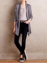NWT Anthropologie Contrast Anorak Cardigan SMALL Black By Dolan Women Sw... - $34.95