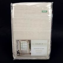 Charlie Sheer Window Scarf 52" x 216" Ivory Top Treatment New - $29.99