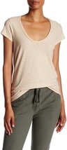 James Perse WSVH3182CU Deep Scoop Neck Tee Almond ( 3 ) - £94.59 GBP