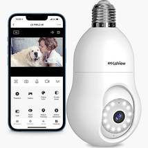 Laview 4Mp Bulb Security Camera With 2.4Ghz, 360° 2K Security Cameras Wi... - $51.98