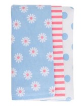 Gerber Flannel Burp Cloths, Baby Girl, Flowers, Polka Dots, Stripes, Qty 3 - £8.98 GBP