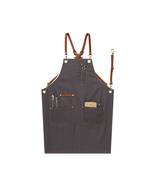 Unisex Personalized Denim Cross Back Apron With Leather Towel Holder - £50.12 GBP