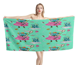 Frog in dress  Beach Towel,Summer Gift ,Bath Towel,Pool towel, Vacation towel - £18.37 GBP+