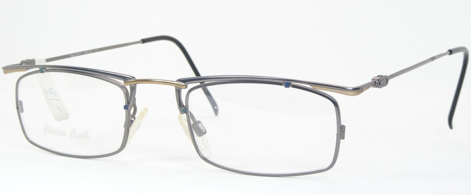 Vintage Pierre Bert K117 1 Grey /Gold Unique RARE EYEGLASSES FRAME 50-21... - $67.89