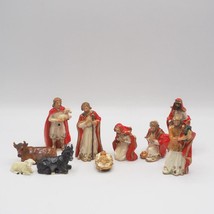 Christmas Nativity Set Mary Joseph Jesus Wisemen Figurine Three Kings 10 Piece - £35.60 GBP