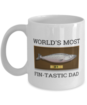 Funny Dad Fishing Mug - World&#39;s Most Fintastic Fantastic - Father&#39;s Day Coffee  - £11.94 GBP