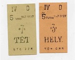 2 Hungarian Parimutual Tickets 1940&#39;s Horse Racing - £14.12 GBP