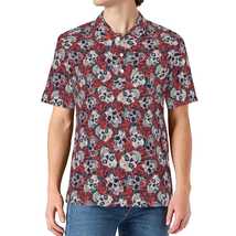 This Skull Red Roses Polo Shirt Features A Unique Collar Design For A Stylish Ye - £44.73 GBP