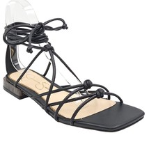 Jessica Simpson Women Ankle Wrap Flat Gladiator Sandal Chasca Size US 9M Black - £35.72 GBP