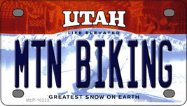 Mtn Biking Utah Novelty Mini Metal License Plate Tag - £11.71 GBP