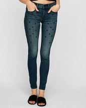 New Express Mid Rise Embellished Stretch Jean Leggings 6R - £54.52 GBP