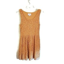 Anthropologie Moulinette Soeurs Lace Overlay Summer Dress Size Small In Mustard - £24.41 GBP