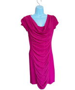 Express Dress S /P   Womens Cowl Neck Ruched Fushia Dress - $27.01 CAD
