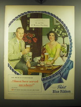 1949 Pabst Blue Ribbon Beer Ad - Mr. and Mrs. F. Warren Pershing - £14.53 GBP