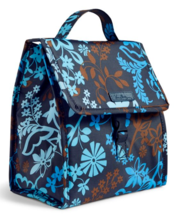 Vera Bradley~Authentic~Insulated Sack Lunch Sack~Java Floral~Id Window~Nwt! - £21.30 GBP